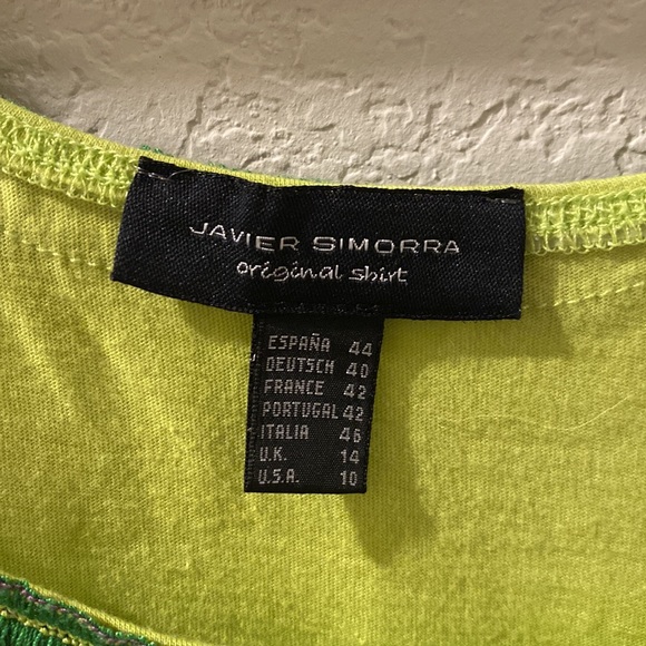 Javier simorra original tank top tie back green - Picture 5 of 7